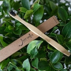 画像をギャラリービューアに読み込む, Just Smile 竹歯ブラシ チャーコル(竹炭入り)上勝~KAMIKATSU~ 4本セット/ Four Pack